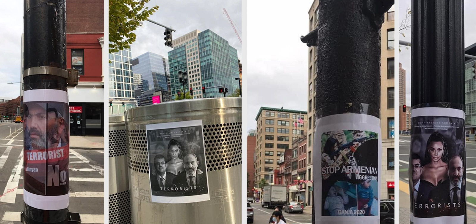 ABŞ-ın Boston şəhərində, soydaşlarımız Ermənistanın işğalçı hərəkətləri ilə bağlı plakatlar yayıblar - FOTO