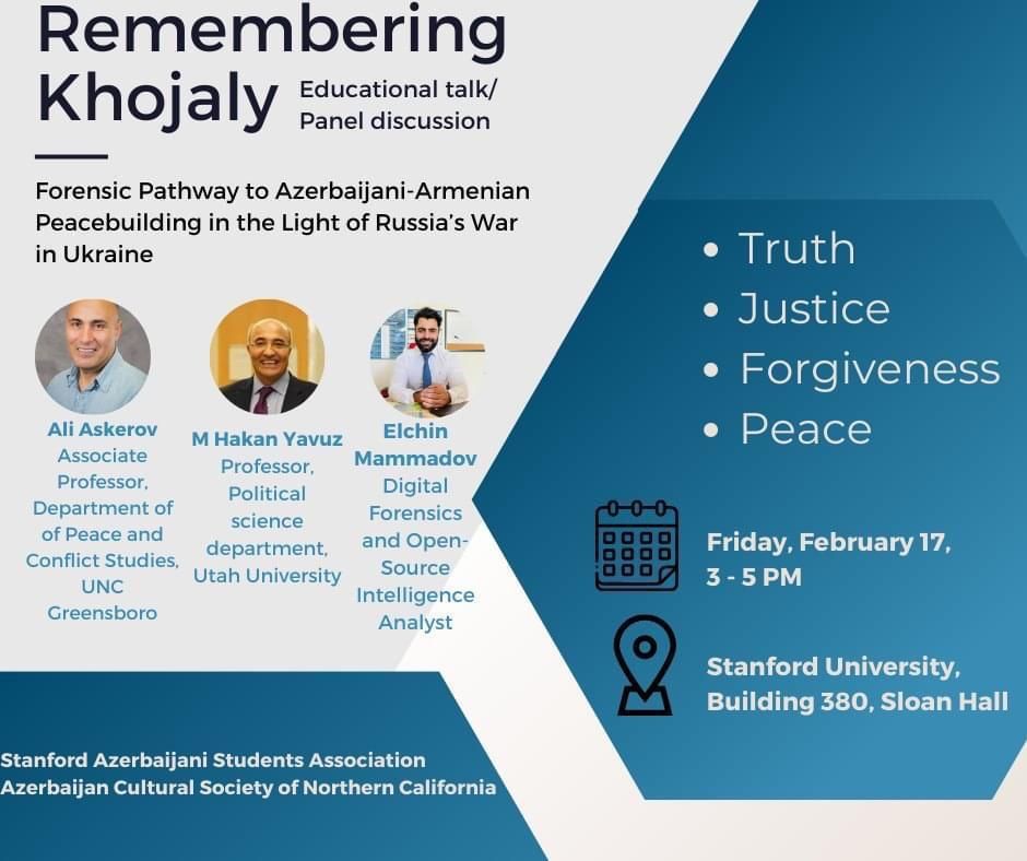 Stanford University, a home to 17 Nobel laureates, hosted a conference dedicated to Khojaly Genocide