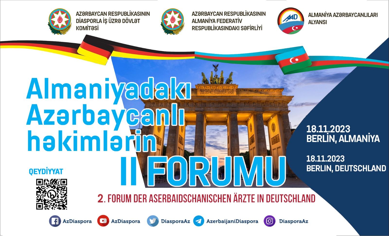 The II Forum of Azerbaijani Doctors in Germany will be organized in Berlin
