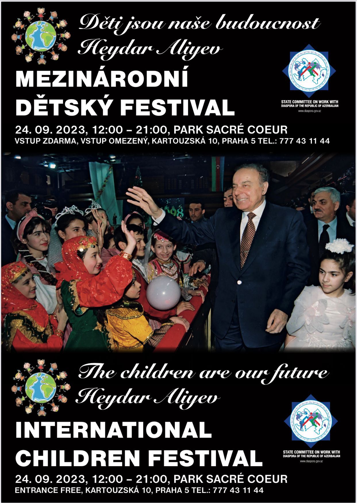 Çexiya paytaxtında “Heydər Əliyev İli” çərçivəsində beynəlxalq uşaq festivalı təşkil edilib