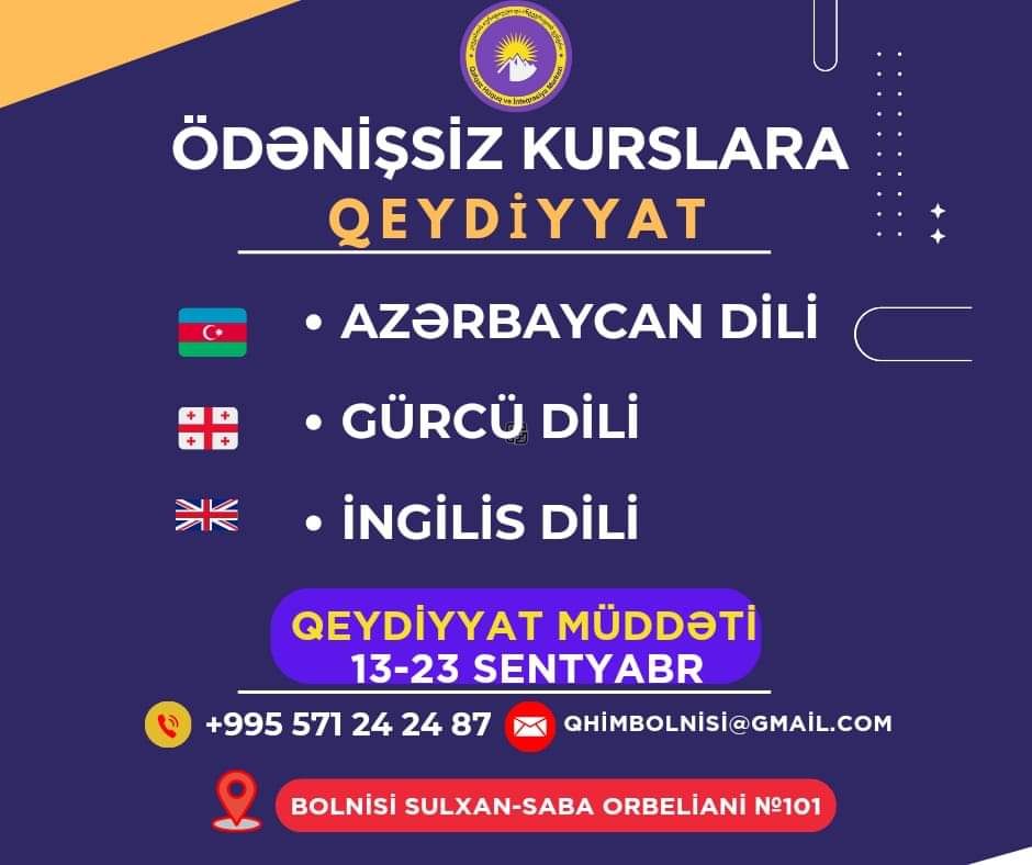 Qafqaz Hüquq və İnteqrasiya Mərkəzində müəyyən fənlər üzrə qeydiyyat başladı