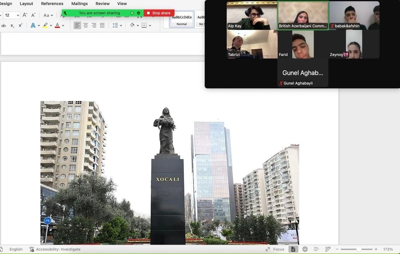 Birləşmiş Krallıqda Xocalı soyqırımına həsr olunan dərslər keçirilib