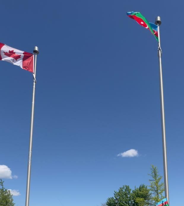 Azerbaijan’s Tricolour Flag Raised in Niagara Falls