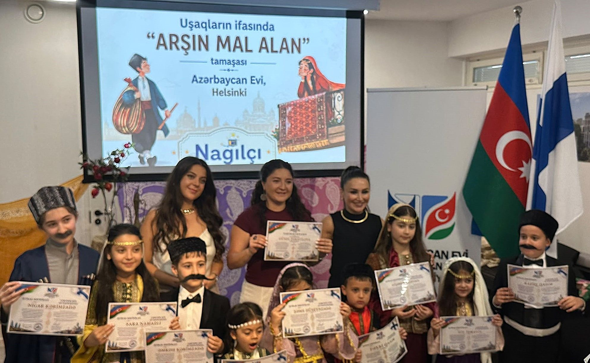 Azərbaycanlı uşaqlar Finlandiyada “Arşın mal alan”ı nümayiş etdiriblər